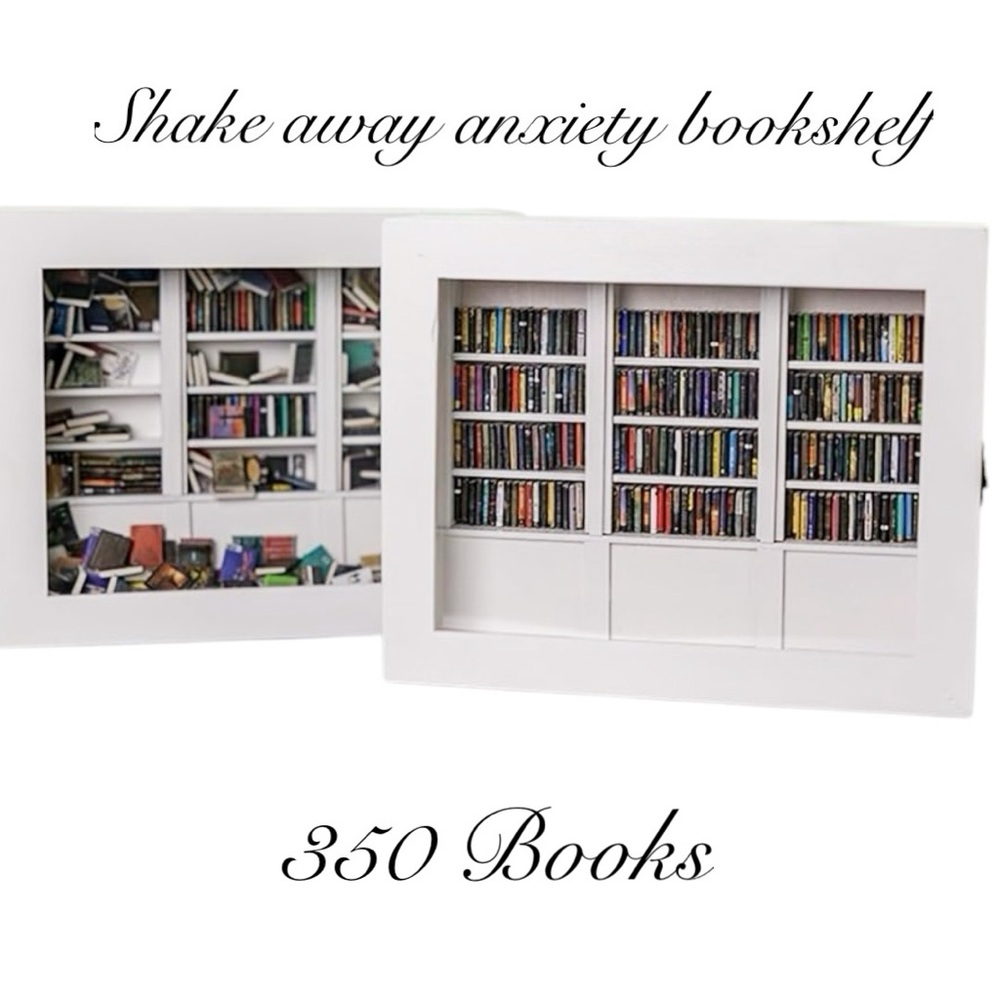 Anti-anxiety shake away bookshelf